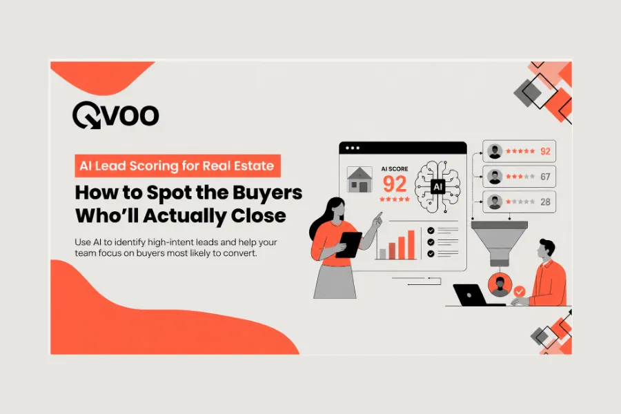 AI lead scoring for real estate in Qvoo CRM — leads ranked Hot, Warm and Cold so brokers call the buyers who'll actually close first.