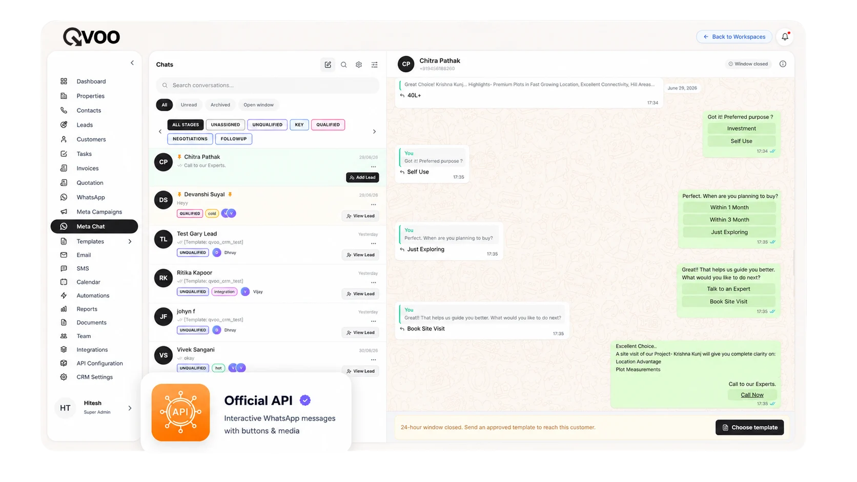 WhatsApp Chat Interface